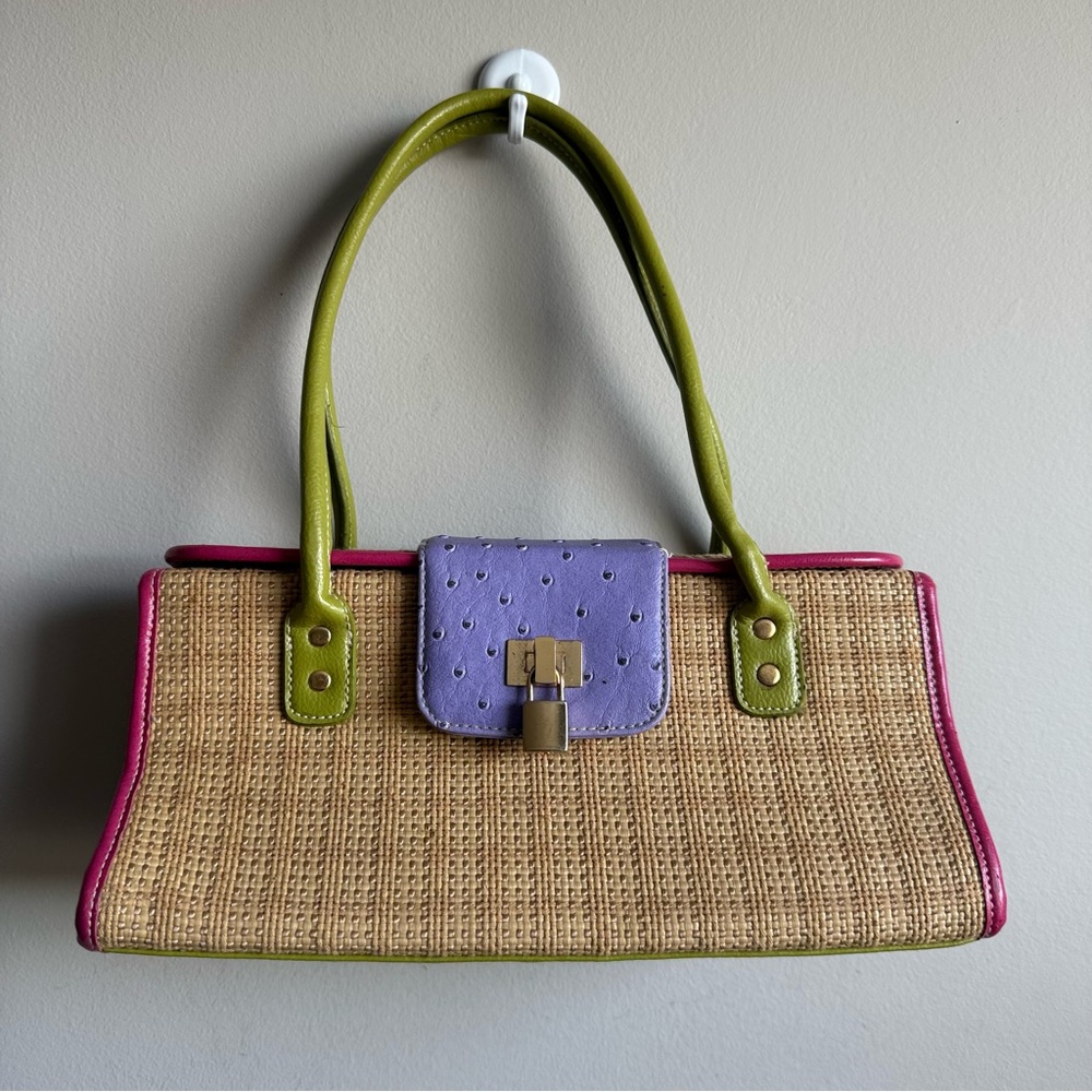Vintage Raffia Shoulder Bag